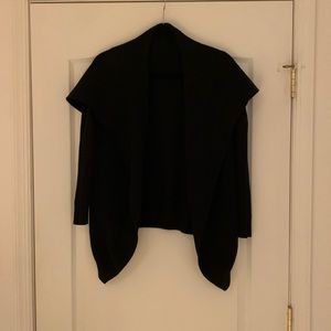 THEORY waffle knit black cardigan